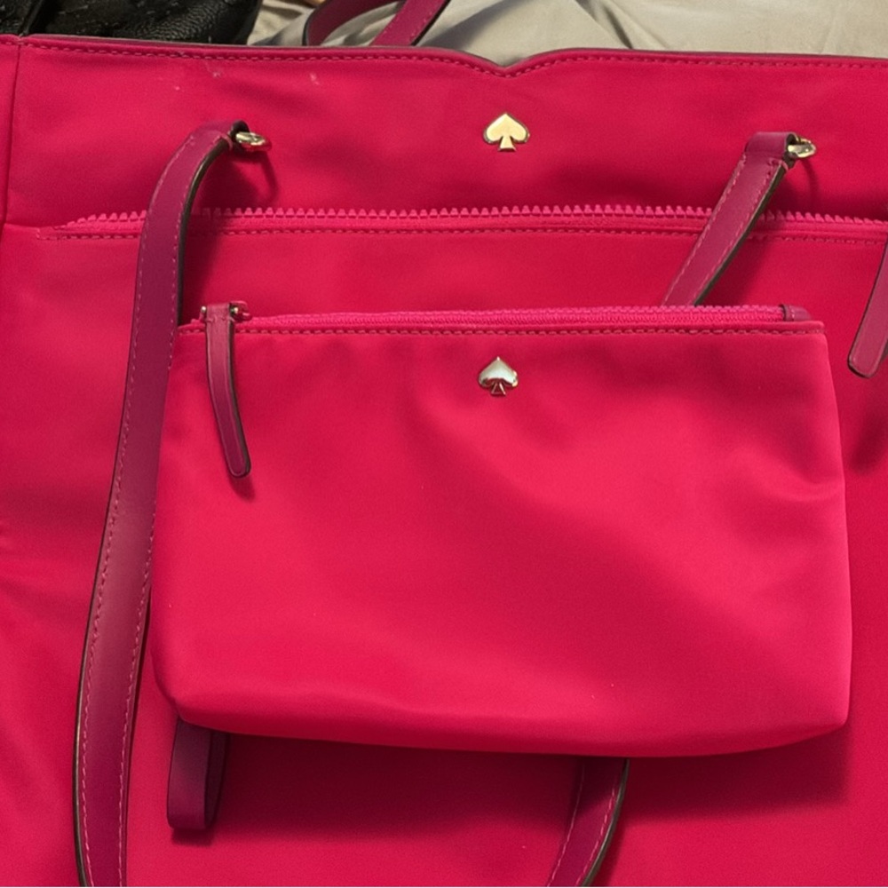 Kate Spade Vibrant pink Tote and wristlet Set